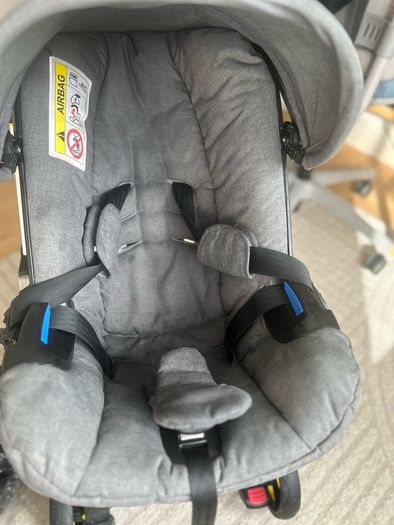 doona car seat/stroller.  plus rain cover