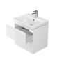 Vanity Unit Cersanit Moduo 60cm White Gloss (CABINET + WASHBASIN) Image 4