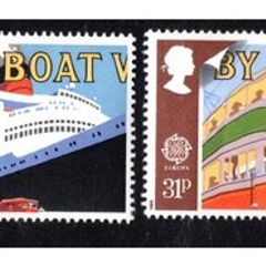 1988 England Europa Transport (Train, Boat, Planet & Train) Commemorative Stamps Mint Never Hinged (MNH)