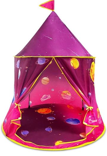 Play Tent Unique Space Tent for Indoor and Outdoor Fun, Portable Pop Up Play Rocket Tent Foldable Playhouse with Carry Bag, Gift for Kids (FREE POSTAGE)