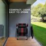 Set of 2 Heavy Duty Textoline Zero Gravity Chairs | Garden Outdoor Patio Sun Loungers | Folding Reclining Chairs (Red and Black) Image 2