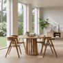 Tovo Extendable Round Dining Table Laminated 100-140cm Image 10