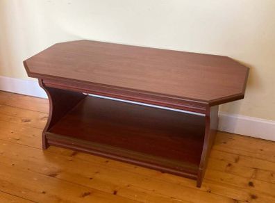 Contemporary Dark Wood Coffee Table with Storage Shelf | Great Condition