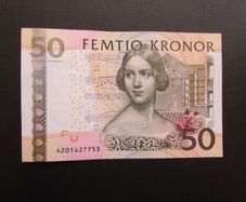 Sweden 2003. 50 Kronor.Almost Uncirculated Banknote.