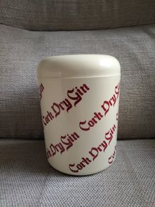 Vintage Neat Size Cork Dry Gin Pub Ice Bucket