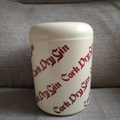Vintage Neat Size Cork Dry Gin Pub Ice Bucket