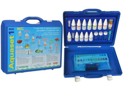 Aquaset 1,2 is a set of 9 tests for important aquarium water parameters.