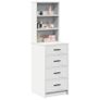 Highboard with Drawer White 40 x 41 x 135 cm Image 3