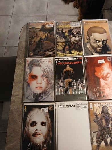 Walking Dead comic bundles/joblots 15 comics including a Adlard signed issue variants plus keys.