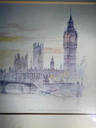 Complete Set of 4 Framed London Prints by Michael Starkey