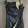 inspired by Angelina Jolie style dress size small strapless black yellow Image 7