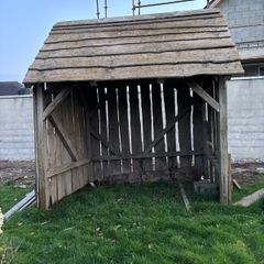 Rustic wooden log store