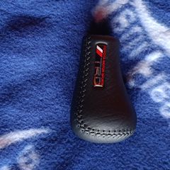 Genuine TRD Asymmetrical Black Leather Shift Knob AE86 Levin Trueno Vintage JDM