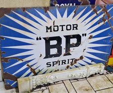 Huge Irish BP enamel sign automobilia