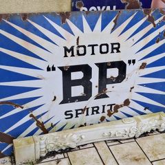 Huge Irish BP enamel sign automobilia