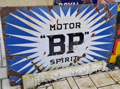 Huge Irish BP enamel sign automobilia