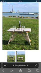 Compact flat pack picnic table