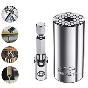 7 to 19mm Magic Socket Multi Purpose Wrench Extension Rod Electric Hand Drill Screw Tool Set