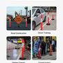6 Pack Traffic Delineator Posts 1140 mm Traffic Safety Cones with Weighted Base and Reflective Strips, Heavy Duty Delineator Posts for Construction Site, Parking Lot Image 5