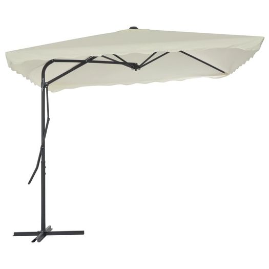Outdoor Parasol with Steel Pole 250x250 cm Sand