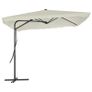 Outdoor Parasol with Steel Pole 250x250 cm Sand Image 2