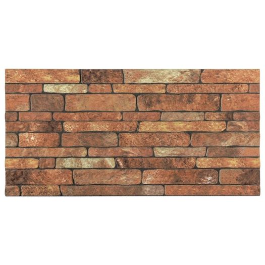 3D Wall Panels with Brown Brick Design 10 pcs EPS