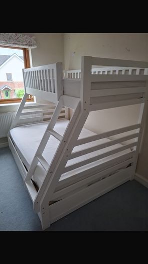States White Triple Bunk Sleeper by Sweet Dreams - FRAME ONLY