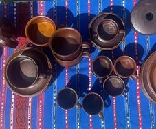 Retro-design stoneware full porcelain set