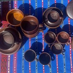 Retro-design stoneware full porcelain set