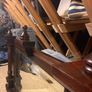 Antique mahogany Mantle Piece Mirror. Image 3