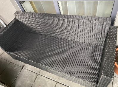 3 Seater Rattan Bench