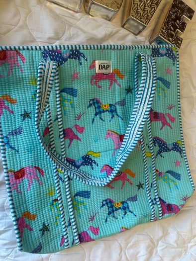 Brand New Hand block printed Cotton Quilt Bag