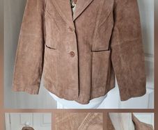 Real suede leather jacket