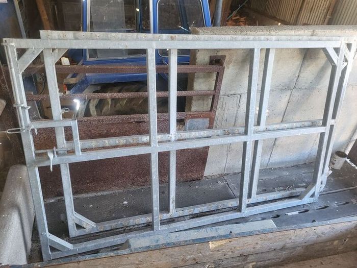pair of galvanised gates