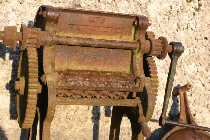 Antique Oil Cake Mill - Thompson Brothers  Vexford Antique Milling Machine