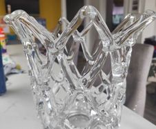 Mindy Brownes  Genesis Glass Web Sculpture Vase  Modern Decorative Centrepiece