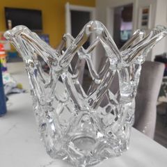 Mindy Brownes  Genesis Glass Web Sculpture Vase  Modern Decorative Centrepiece