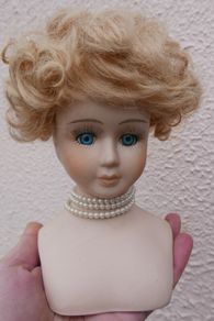 Vintage Hand Painted Porcelain Doll Head