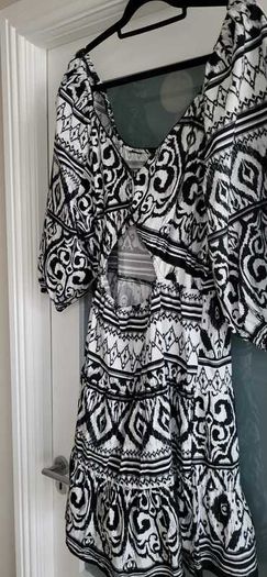 F&F Monochrome Aztec Summer Dress Sz 16UK