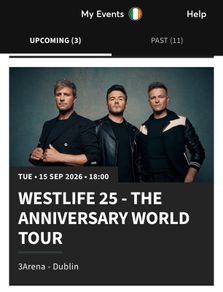 2 Westlife Tickets 160