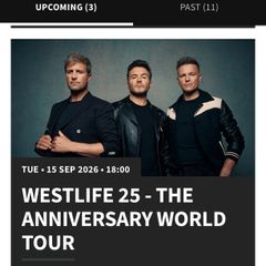 2 Westlife Tickets 160