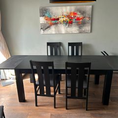 Dining Table & 4 Restored Chairs