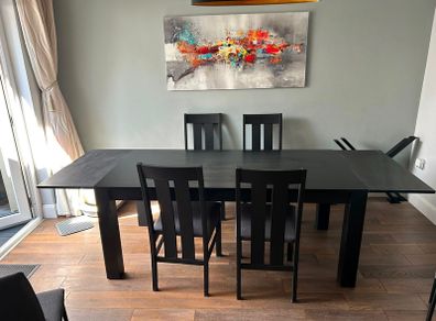 Dining Table & 4 Restored Chairs