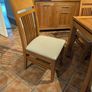 Complete Solid Oak Dining & Living Room Set Table & 6 Chairs, Dresser & Bookcase Image 7