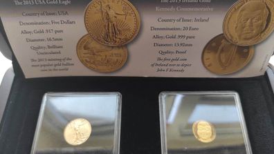 Double gold coins set