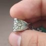 Vintage Natural Turqouise Silver Floral Desgin Pendant Image 5