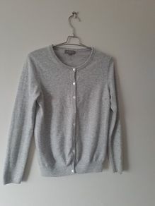 Designer N Peal Soft Grey Cashmere Cardigan bb