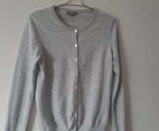 Designer N Peal Soft Grey Cashmere Cardigan bb