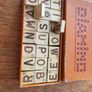 Vintage mid-century wooden dominoes  boxed Image 3