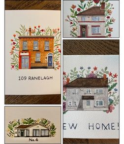 Custom Home Watercolour Painting